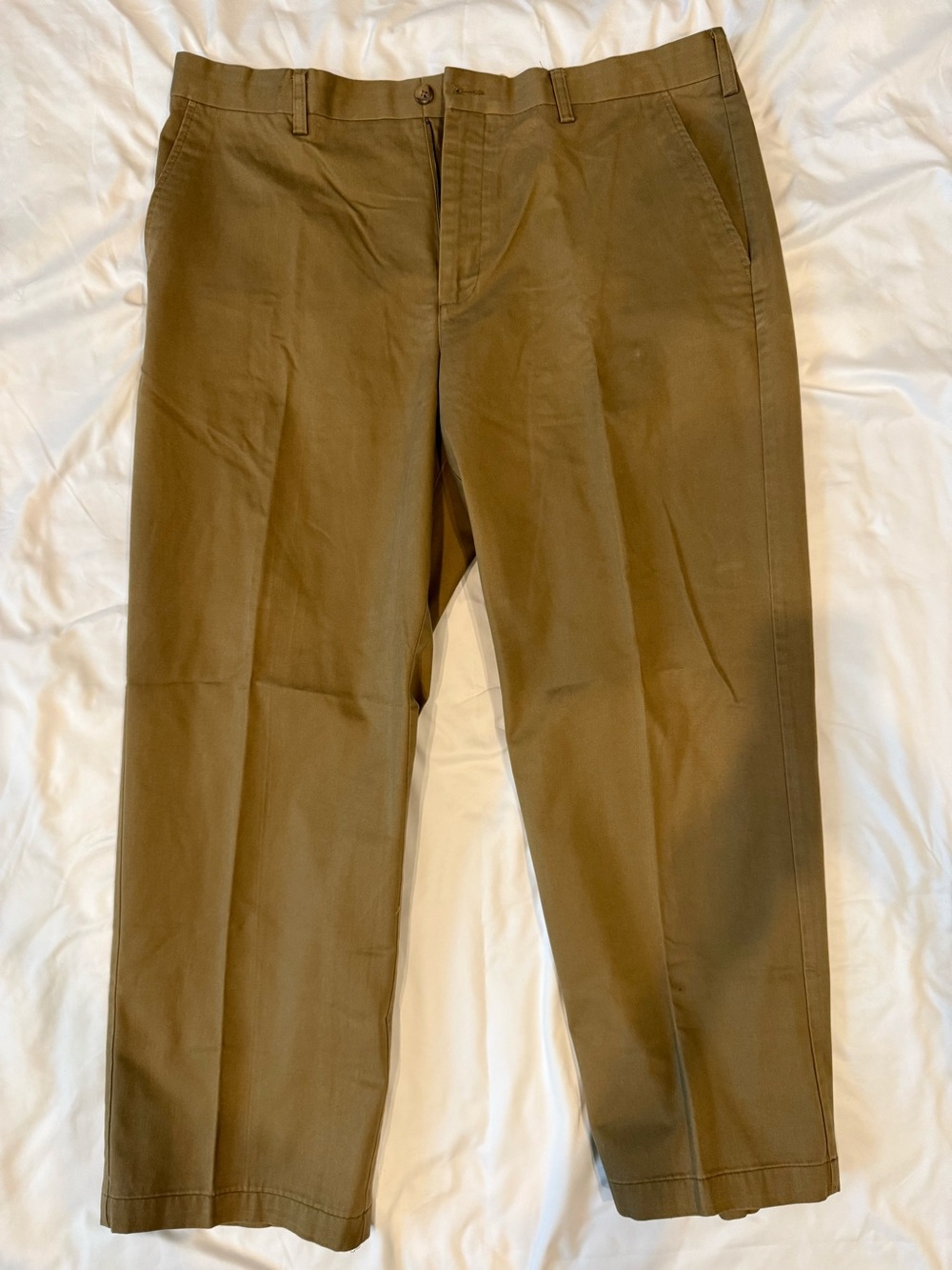 croft & barrow Olive-Tone Straight Leg Chinos